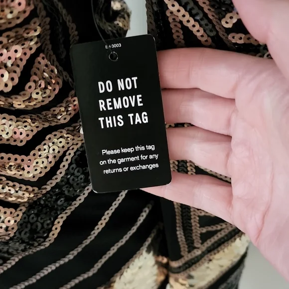 Express Geometric Sequin Mini Bodycon Dress NWT - Picture 5 of 8